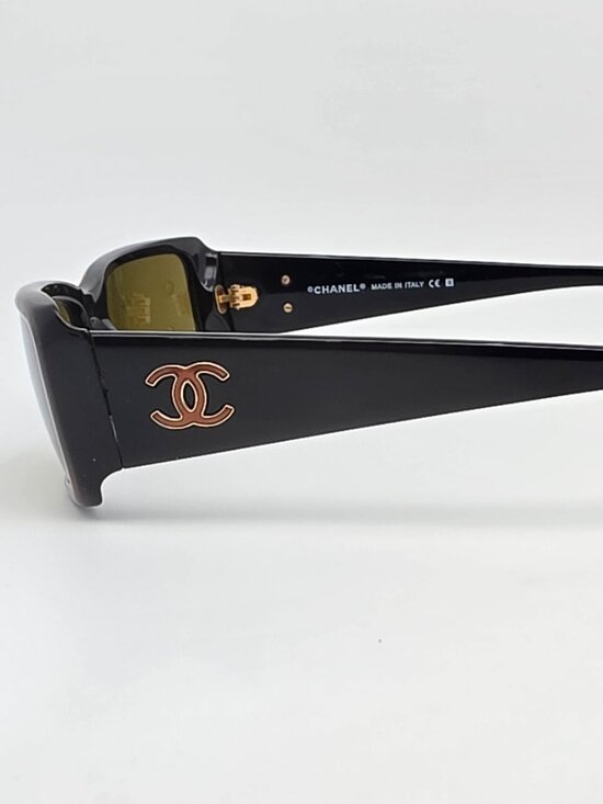 Chanel 5078 c 818/73 Tortoise Black Frame Green Lens Rectangular Sunglasses 54mm main image 13